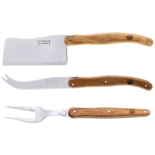 coffret naturel 3 pcs fromage laguiole chene pefc - jean dubost