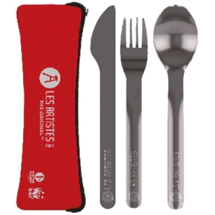 set 3 pieces couvert nomade inox - les artistes