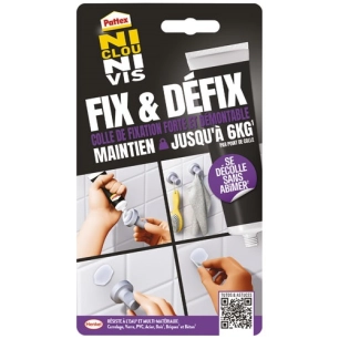 ni clou ni vis colle fix et défix tube 44 g cross de 24 - pattex
