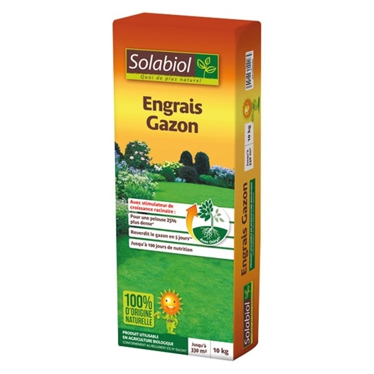 box engrais gazon longue durée 30 sacs x 10kg - solabiol