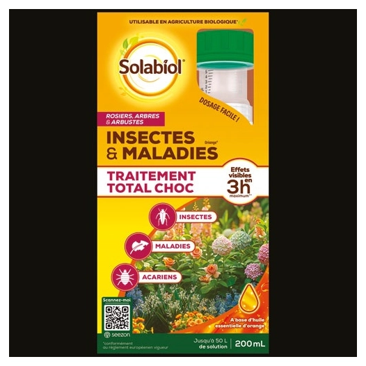traitement total ornemental insectes et maladies 200 ml - solabiol