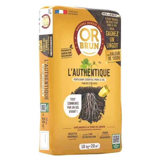 l'authentique or brun fertilisant 10 kg - or brun