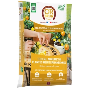 terreau agrumes plantes méditeranéennes uab 6 l / nc - or brun