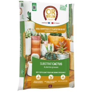 substrat cactus et plantes grasse uab 6 l / nc - or brun