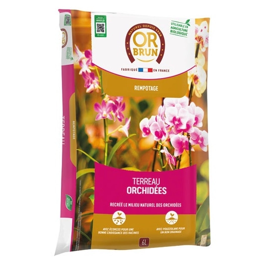 terreau orchidées uab 6 l / nc - or brun