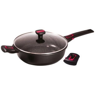 sauteuse 28 cm avec couvercle - granit pro - baumalu
