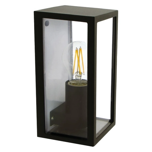 applique gijon e27 15 w alu noir - prolight