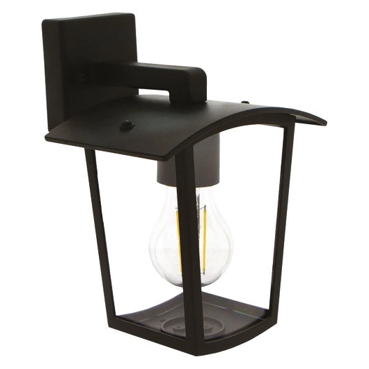 applique extérieure e27 15 w alu noir - prolight