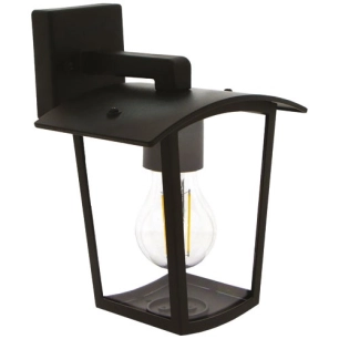 applique extérieure e27 15 w alu noir - prolight