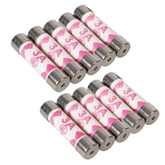 fusibles, 10 pcs - 3 a - powermaster