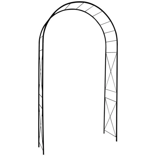 arche tube rond 20mm losange fer vieilli dim.130x40x250cm - louis moulin
