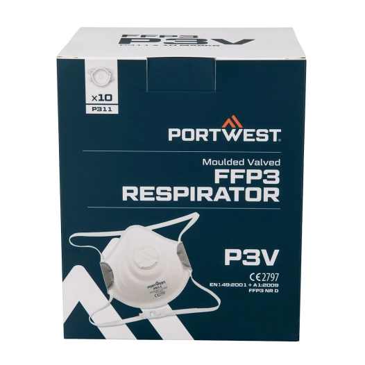 masque ffp3 valve (par 10) - blanc - portwest