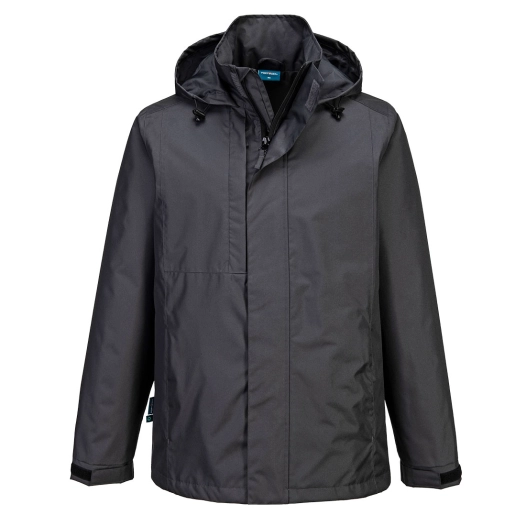 veste de pluie wx2 eco-conçu - taille l - gris métal - portwest