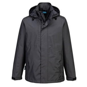veste de pluie wx2 eco-conçu - taille l - gris métal - portwest