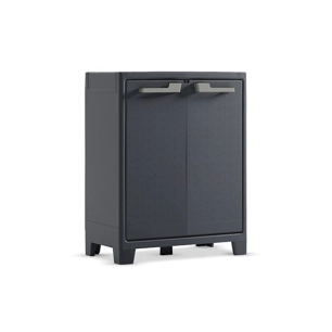 armoire basse 44 x 80 x h100 cm anthracite - moby - keter