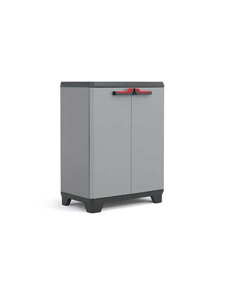 armoire basse 68 x 39 x h90 cm gris - stilo - keter