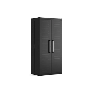 armoire haute xl. 89 x 54 x h182 cm noir - detroit - keter