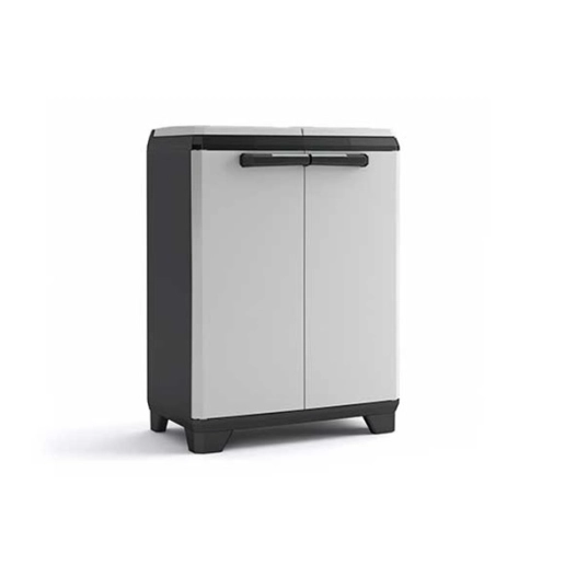 armoire tri selectif 68 x 39 x h92 cm noir-gris - split premium - keter