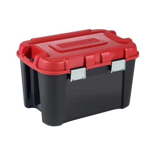 coffre de rangement 140 l 79.7 x 59.7 x h40.8 cm noir-rouge - keter