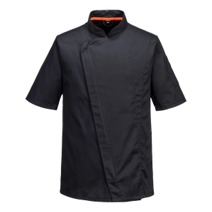 veste de cuisine maille pro manches courtes - taille l - noir - portwest
