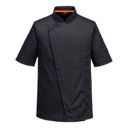 veste de cuisine maille pro manches courtes - taille xxl - noir - portwest
