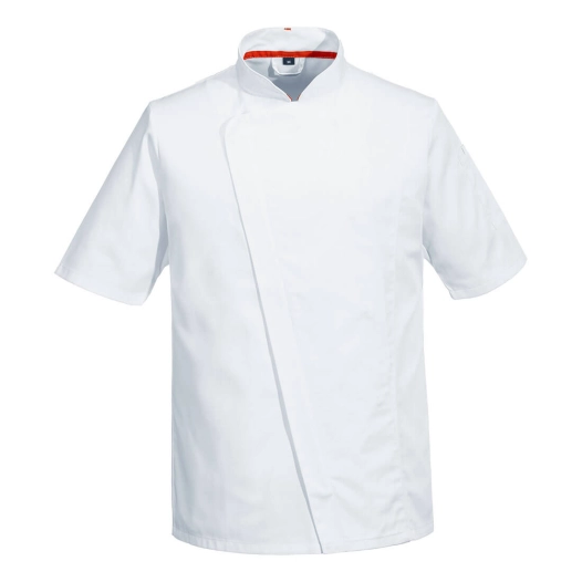 veste de cuisine maille pro manches courtes - taille m - blanc - portwest