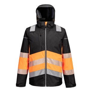 parka dx4 hv classe 1 - taille xxxl - orange/noir - portwest
