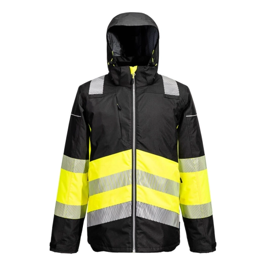parka dx4 hv classe 1 - taille l - jaune/noir - portwest