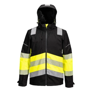 veste de pluie extreme pw3 hv classe 1 - taille xxxl - jaune/noir - portwest