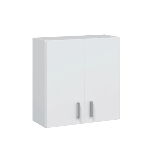 armoire suspendu polyvalente, 2 portes, blanche