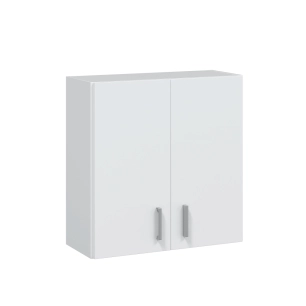 armoire suspendu polyvalente, 2 portes, blanche