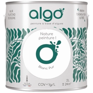 peinture écologique mat 0.5 l blanc pur - algo