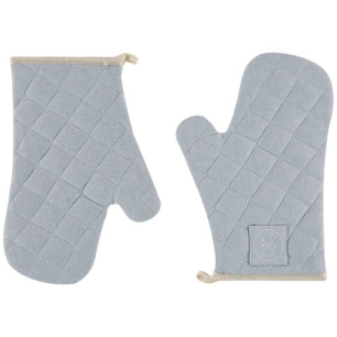 lot 2 gants de cuisine bleu ciel - coton recyclé - witloft