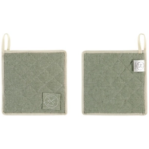 lot 2 maniques 20 x 20 cm pistache - coton recyclé - witloft