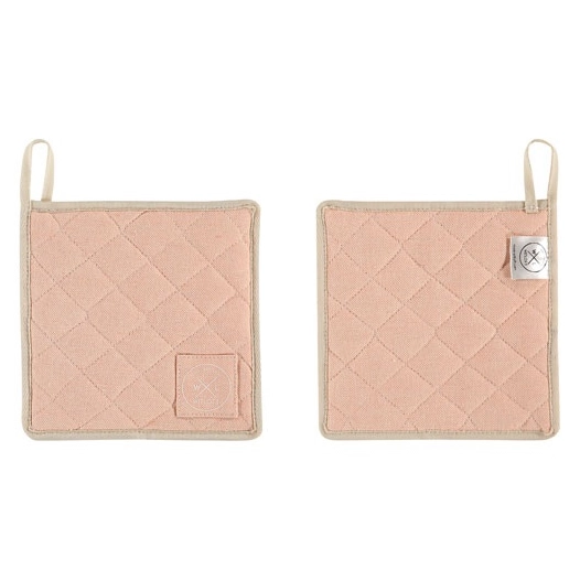 lot 2 maniques 20 x 20 cm saumon - coton recyclé - witloft