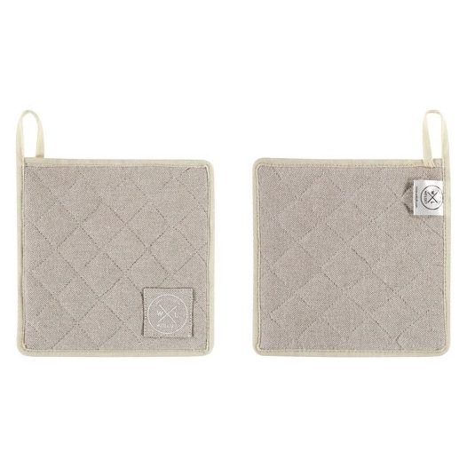 lot 2 maniques 20 x 20 cm sable - coton recyclé - witloft