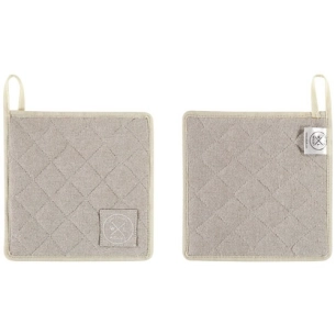 lot 2 maniques 20 x 20 cm sable - coton recyclé - witloft