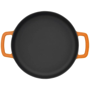 poêle double anse 28 cm orange - sous-chef - combekk