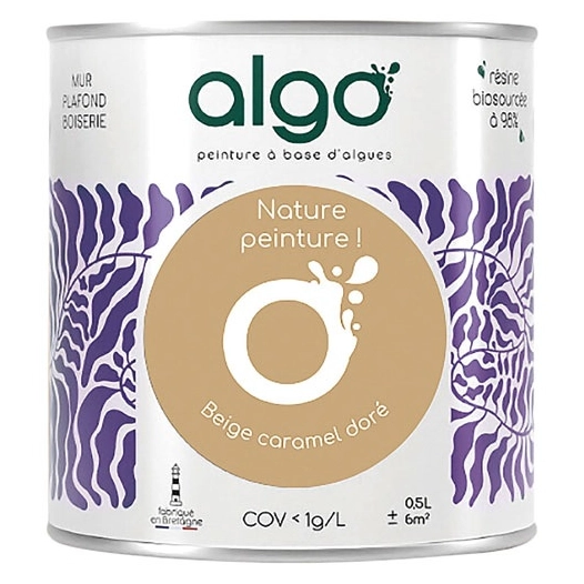 peinture écologique 0.5 l beige caramel doré - algo