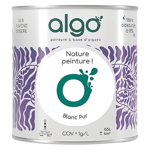 peinture écologique 0.5 l blanc pur - algo