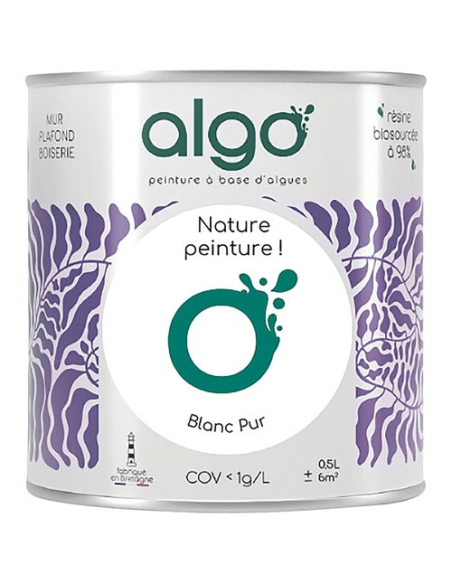 peinture écologique 0.5 l blanc pur - algo
