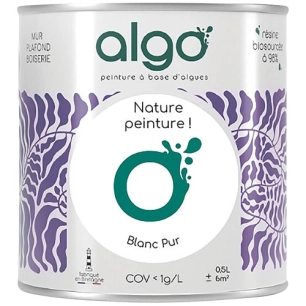 peinture écologique 0.5 l blanc pur - algo