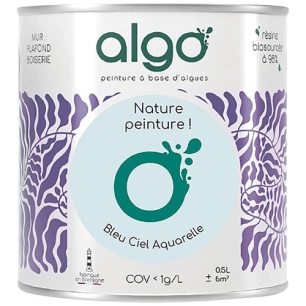 peinture écologique 0.5 l bleu ciel aquarelle - algo