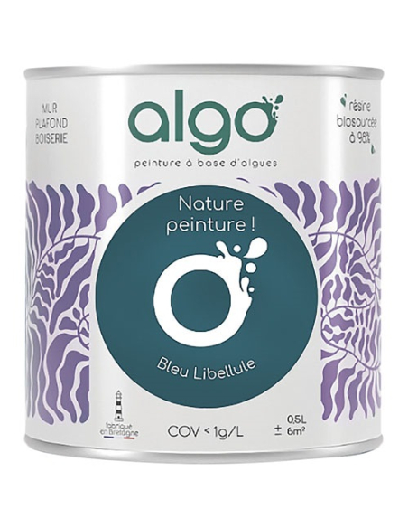 peinture écologique 0.5 l bleu libellule - algo