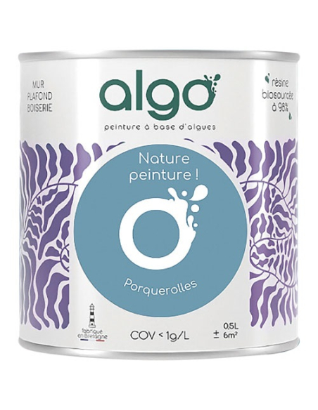 peinture écologique 0.5 l bleu porquerolles - algo