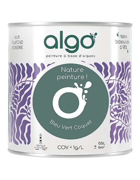 peinture écologique 0.5 l bleu vert coquet - algo