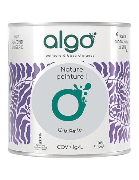 peinture écologique 0.5 l gris perle - algo