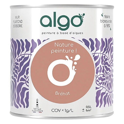 peinture écologique 0.5 l rose bréhat - algo