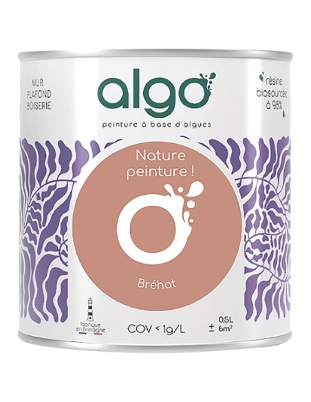 peinture écologique 0.5 l rose bréhat - algo