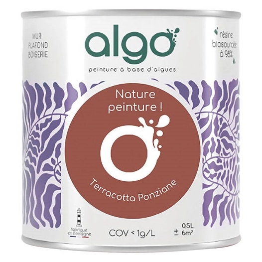 peinture écologique 0.5 l terracotta ponziane - algo